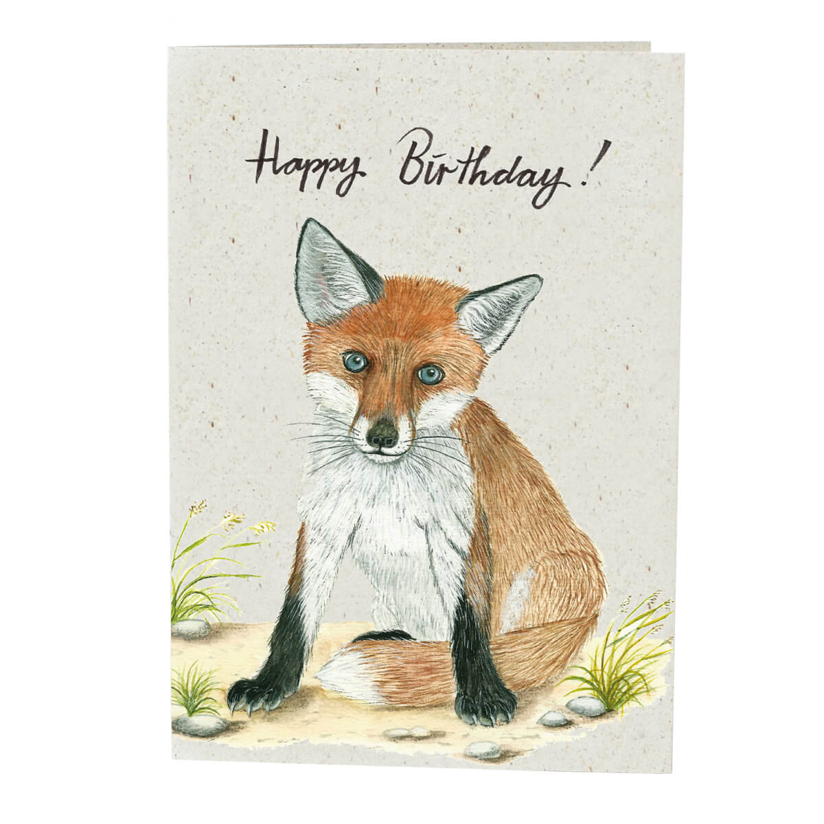 Klappkarte Fuchswelpe (Geburtstag)