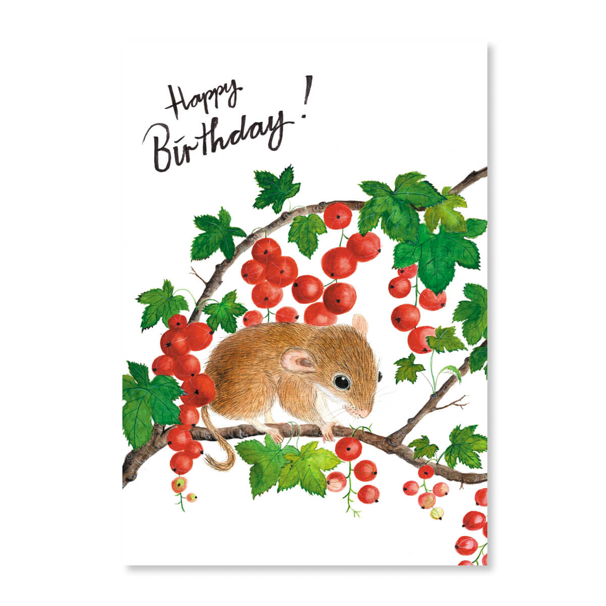 Postkarte "Geburtstagshaselmaus"