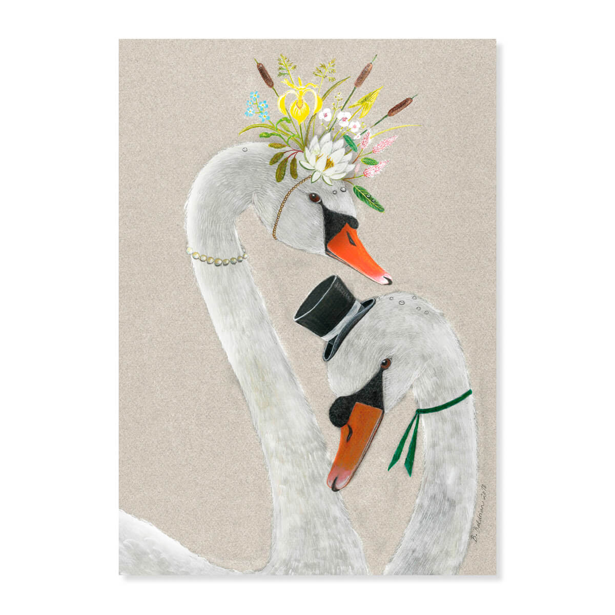 Postkarte "Love is in the air"